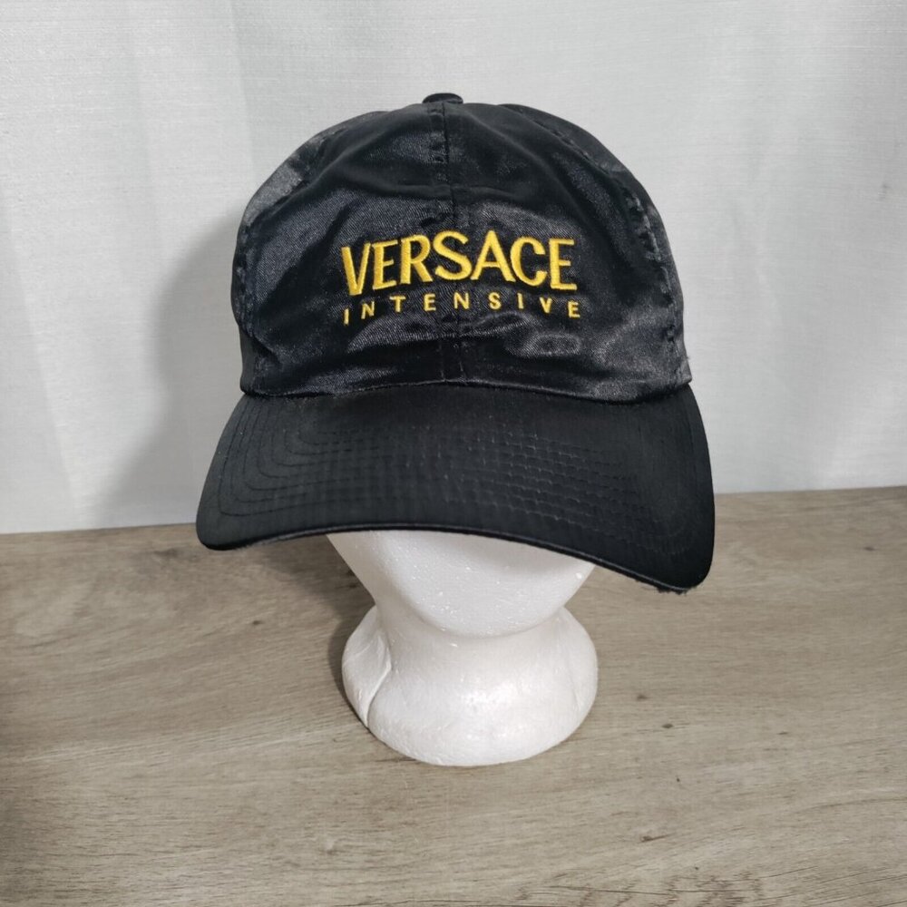 Versace Intensive Versace Jeans Couture Black Satin Baseball Style Hat